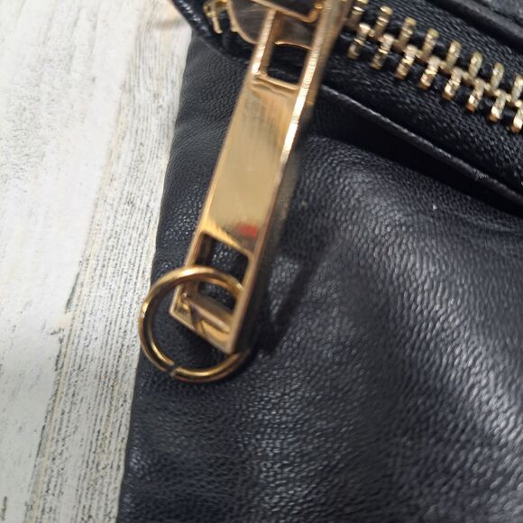 VTG Rampage Crossbody Purse Bag Black w/ Gold Studs Chain Strap Y2K Party Rocker - Picture 12 of 12